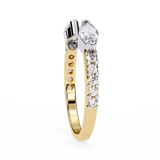 WOKE™ .75 carat Pear cut Lab grown diamond eternity in 14k gold