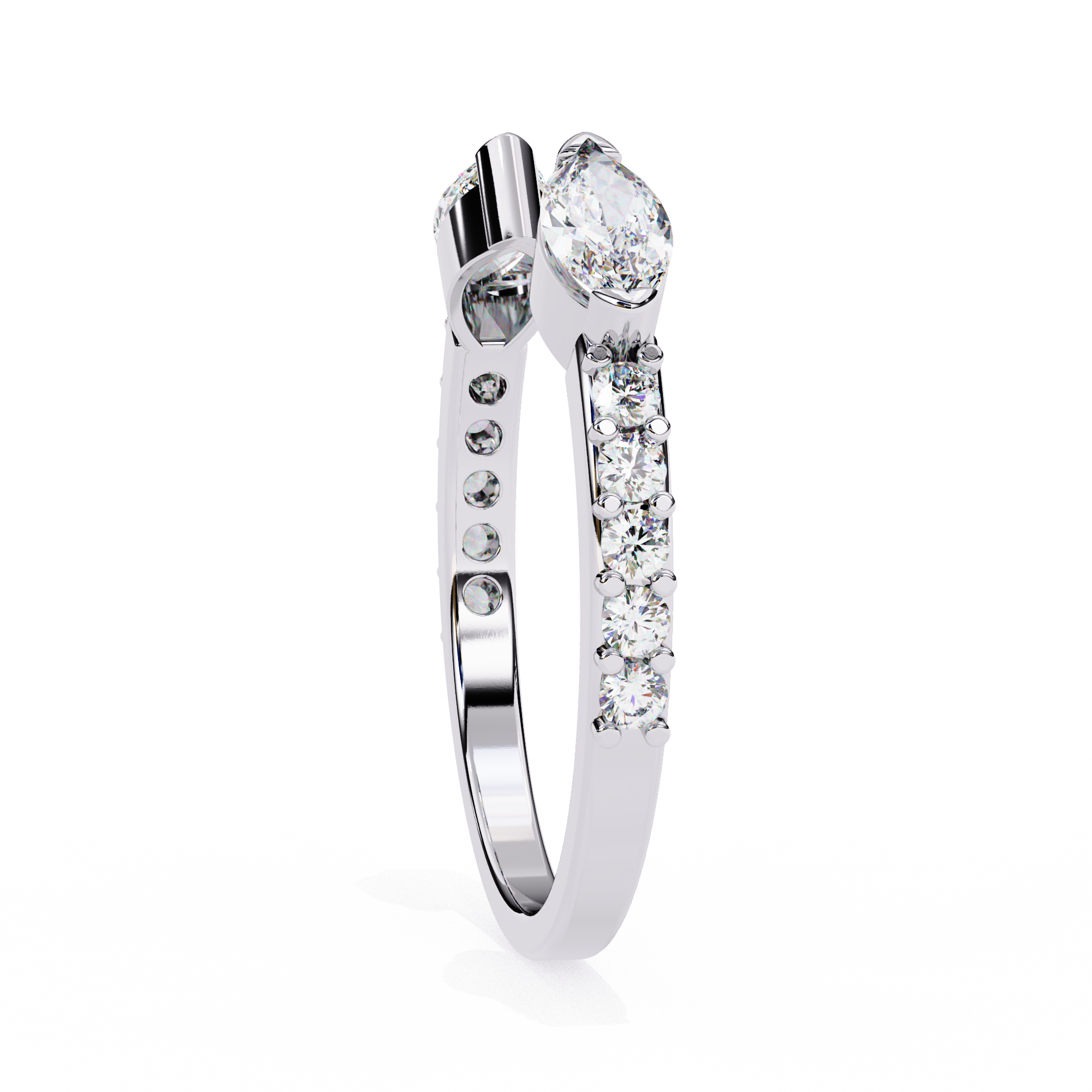 WOKE™ .75 carat Pear cut Lab grown diamond eternity in 14k gold