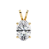 WOKE ™ VVS-F Lab Grown 1.50 Carat Oval cut Diamond pendant No-Chain
