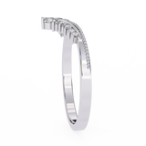 WOKE™ .25 carat round cut Lab grown diamond V-ring in 14k gold