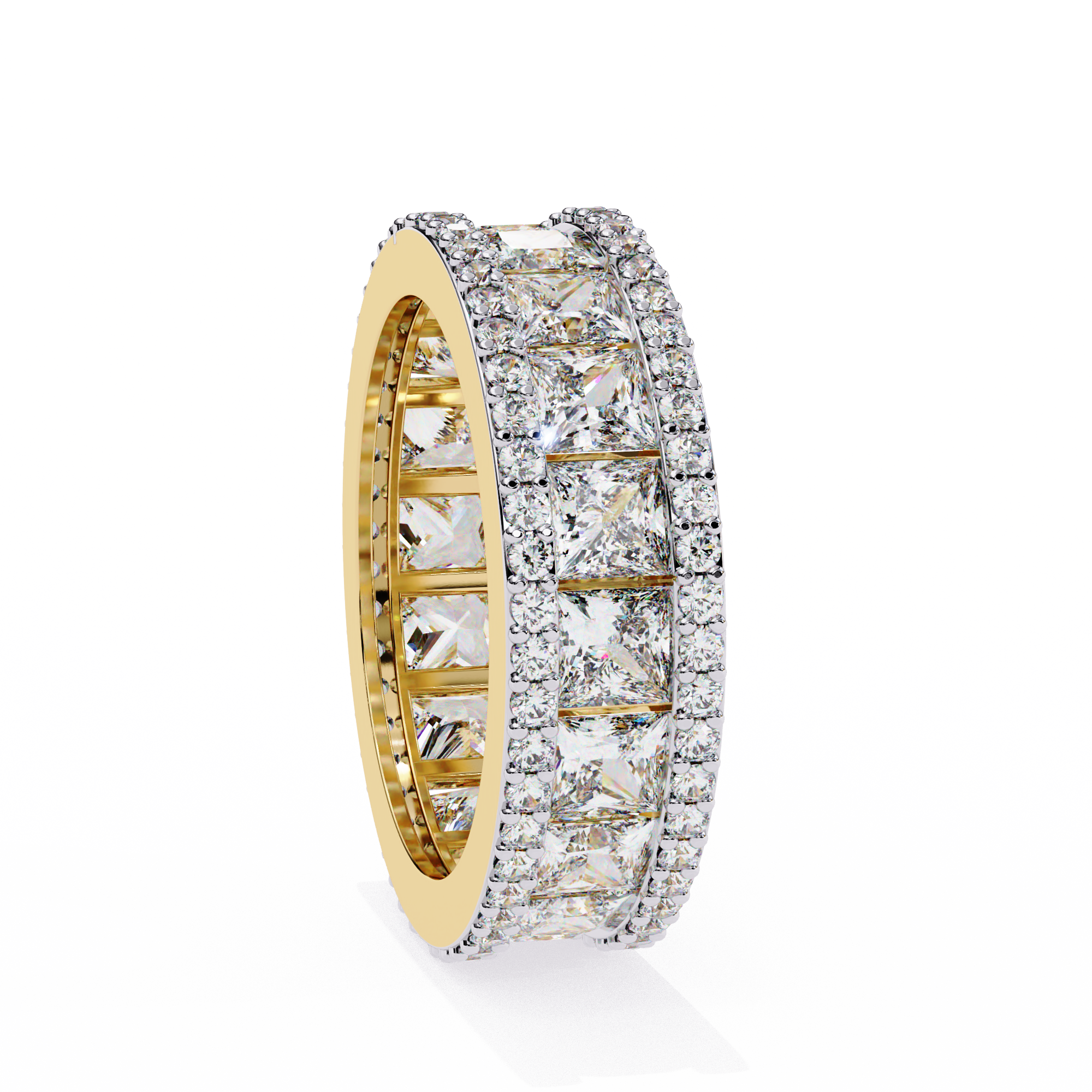 WOKE™ 4.55 carat Pear cut Lab grown diamond eternity in 14k gold