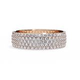 WOKE™ 1.55 carat round cut Lab grown diamond drip band in 14k gold