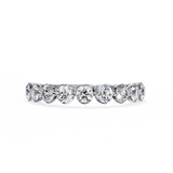 WOKE™ 0.55 carat Round cut Lab grown diamond half band in 14k gold