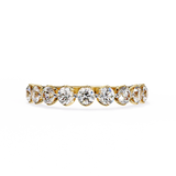 WOKE™ 0.55 carat Round cut Lab grown diamond half band in 14k gold