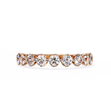 WOKE™ 0.55 carat Round cut Lab grown diamond half band in 14k gold