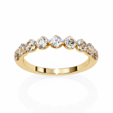 WOKE™ 0.55 carat Round cut Lab grown diamond half band in 14k gold