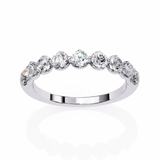 WOKE™ 0.55 carat Round cut Lab grown diamond half band in 14k gold
