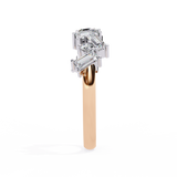 WOKE™ 0.65 carat baugette cut Lab grown diamond half band in 14k gold