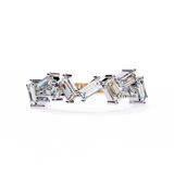 WOKE™ 0.65 carat baugette cut Lab grown diamond half band in 14k gold