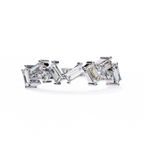 WOKE™ 0.65 carat baugette cut Lab grown diamond half band in 14k gold