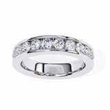 WOKE™ 1.15 carat round cut Lab grown diamond channel set band in 14k gold