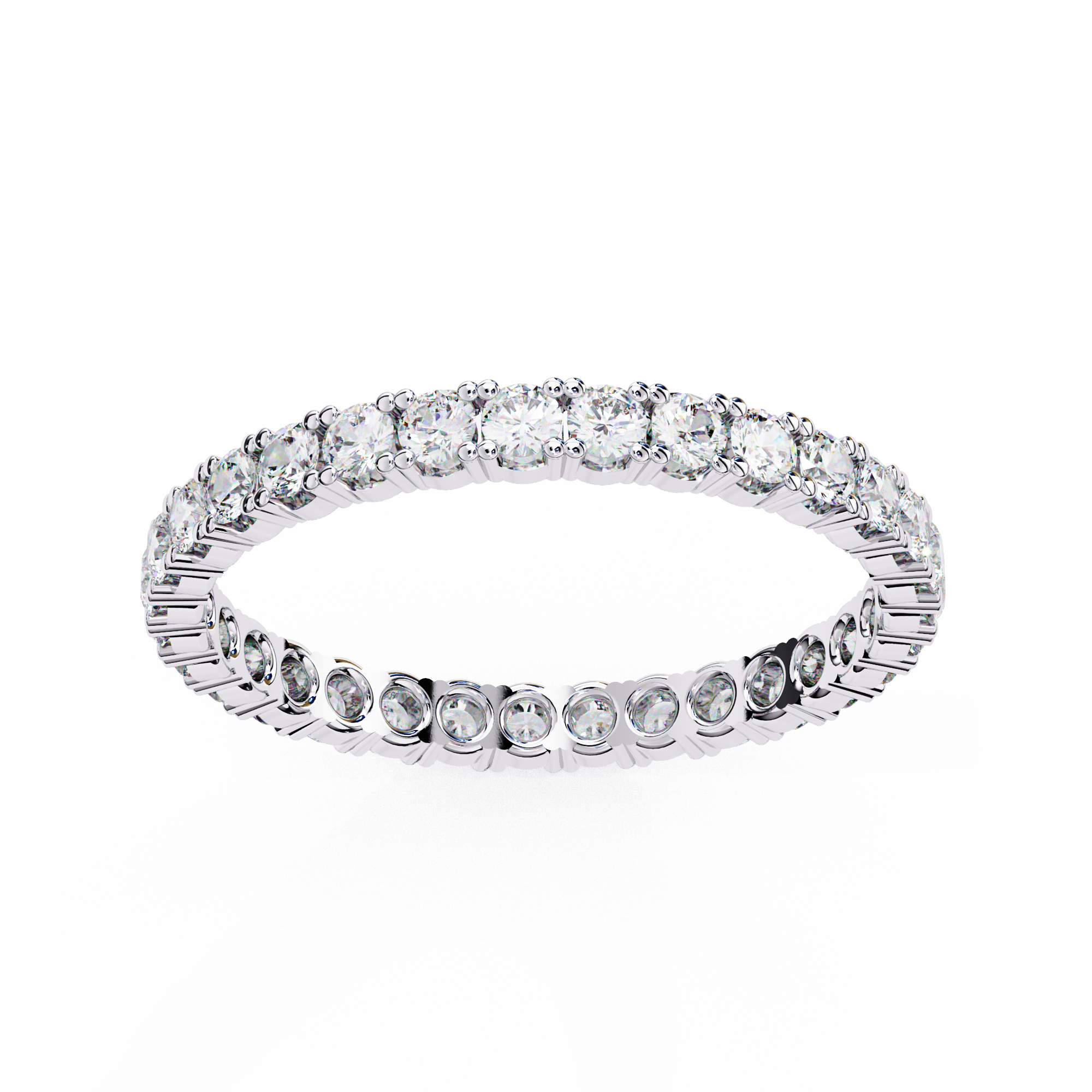 WOKE™ 1.1 carat round cut Lab grown diamond eternity band in 14k gold