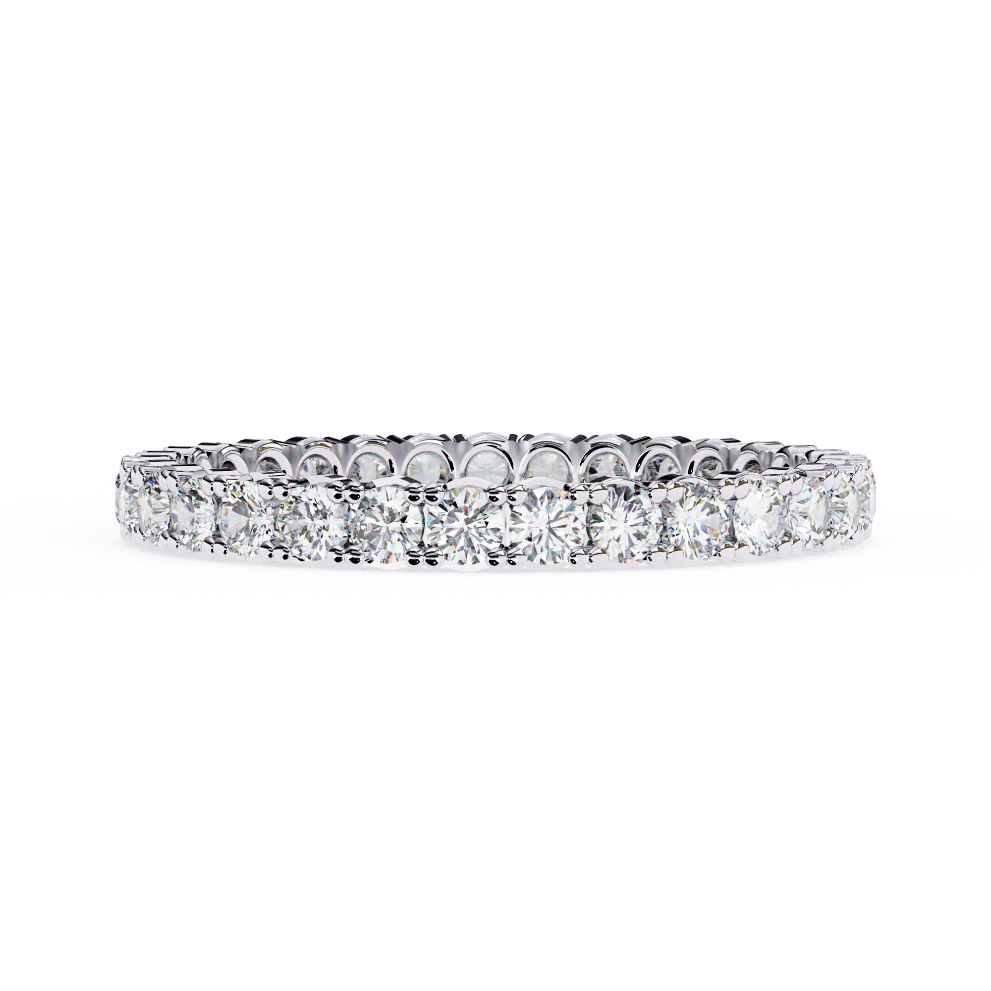 WOKE™ 1.1 carat round cut Lab grown diamond eternity band in 14k gold