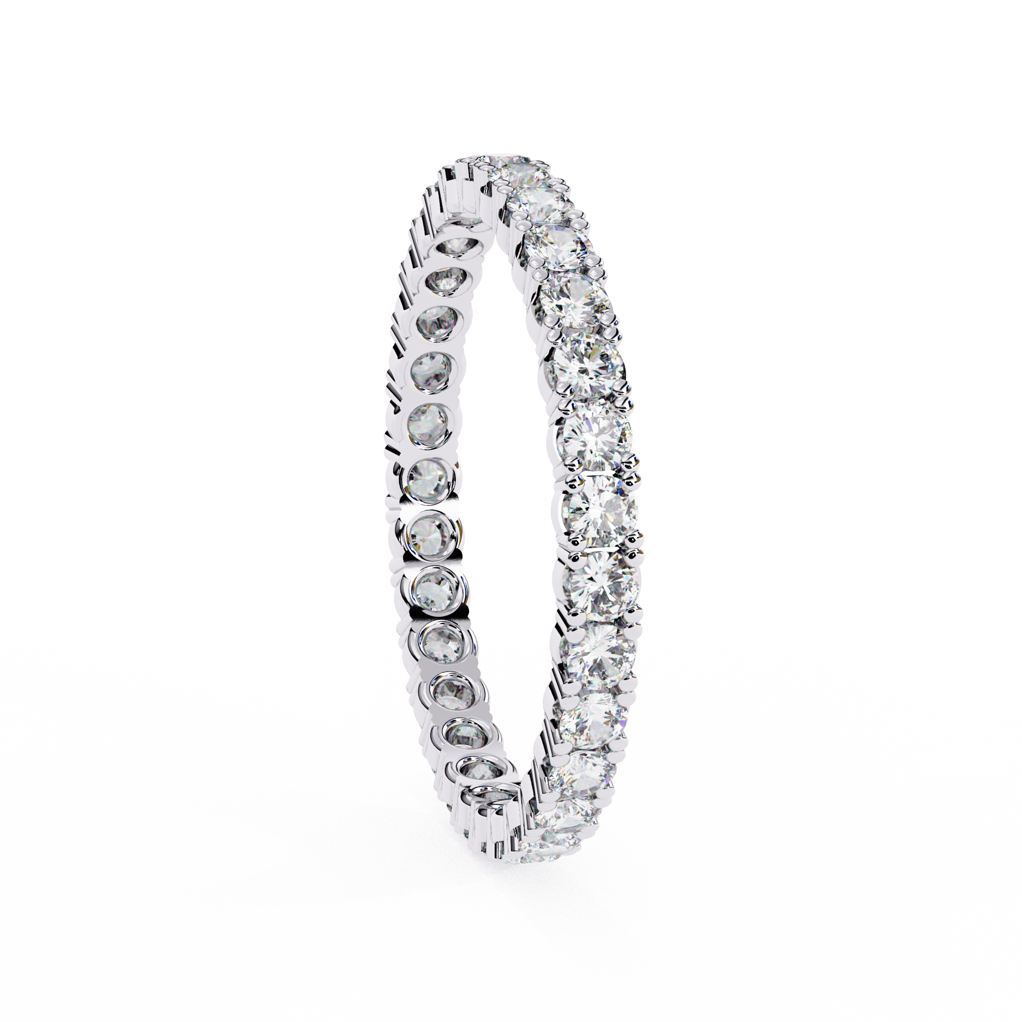 WOKE™ 1.1 carat round cut Lab grown diamond eternity band in 14k gold