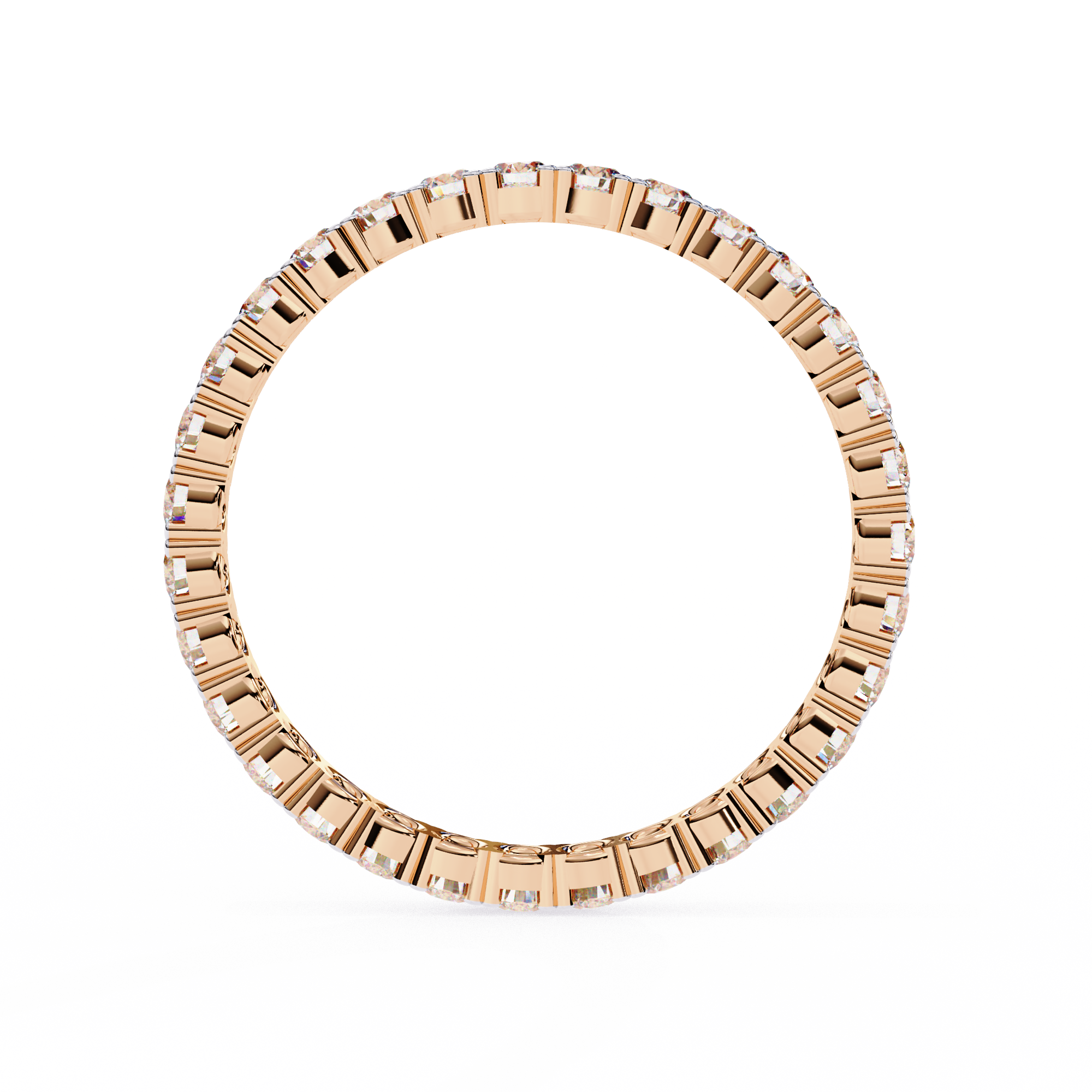 WOKE™ 1.1 carat round cut Lab grown diamond eternity band in 14k gold