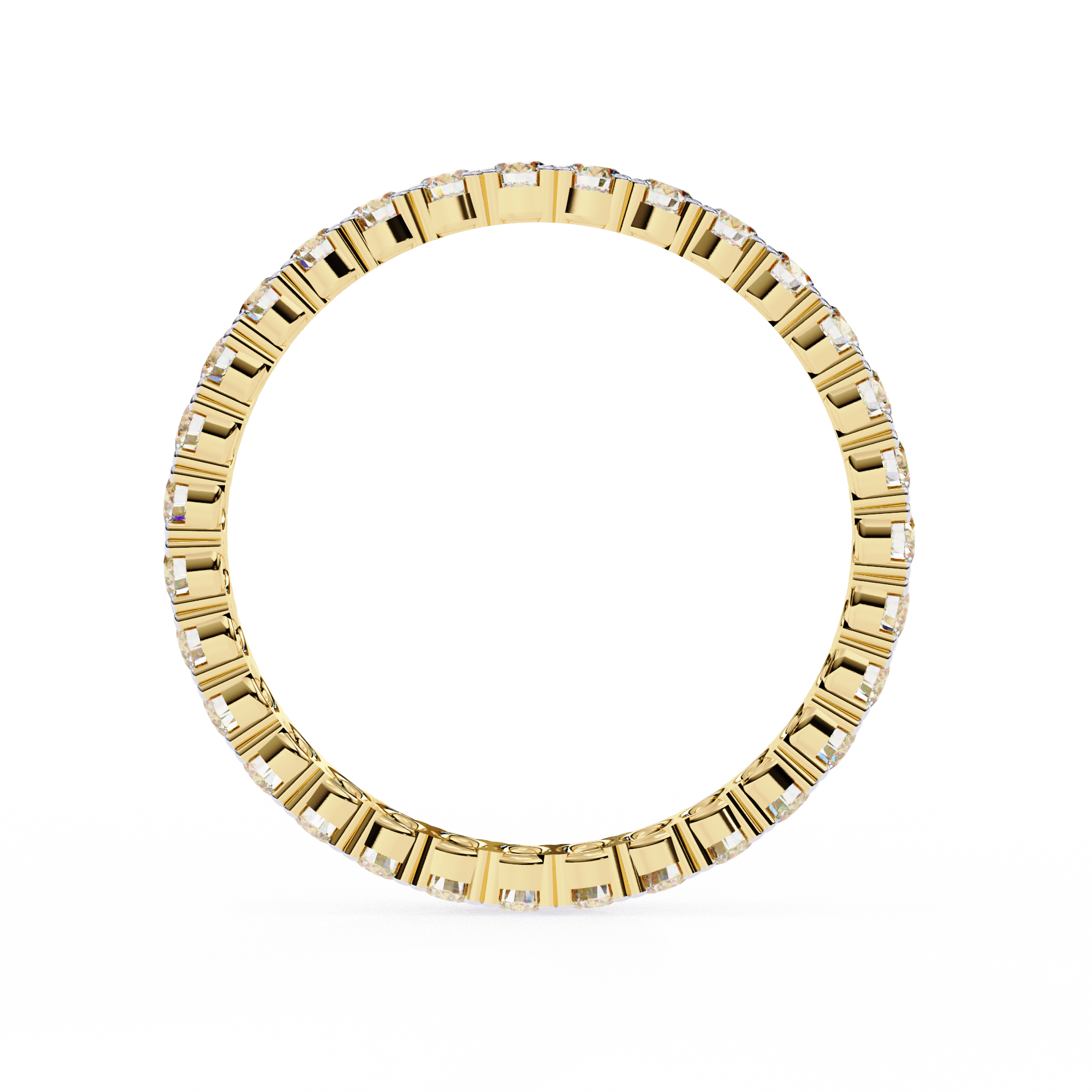 WOKE™ 1.1 carat round cut Lab grown diamond eternity band in 14k gold