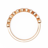 WOKE™ .51 carat round cut Lab grown diamond half MQ band in 14k gold