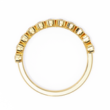 WOKE™ .51 carat round cut Lab grown diamond half MQ band in 14k gold