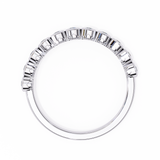 WOKE™ .51 carat round cut Lab grown diamond half MQ band in 14k gold