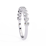 WOKE™ .51 carat round cut Lab grown diamond half MQ band in 14k gold