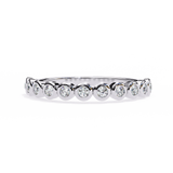WOKE™ .51 carat round cut Lab grown diamond half MQ band in 14k gold