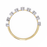 WOKE™ .29 carat round cut Lab grown diamond half MQ band in 14k gold