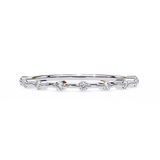WOKE™ .29 carat round cut Lab grown diamond half MQ band in 14k gold
