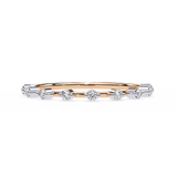 WOKE™ .29 carat round cut Lab grown diamond half MQ band in 14k gold