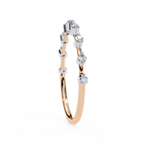 WOKE™ .29 carat round cut Lab grown diamond half MQ band in 14k gold