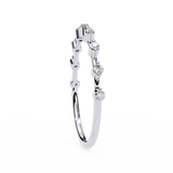 WOKE™ .29 carat round cut Lab grown diamond half MQ band in 14k gold