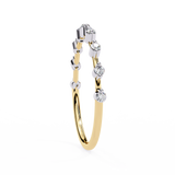WOKE™ .29 carat round cut Lab grown diamond half MQ band in 14k gold