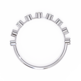 WOKE™ .29 carat round cut Lab grown diamond half MQ band in 14k gold
