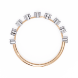 WOKE™ .29 carat round cut Lab grown diamond half MQ band in 14k gold