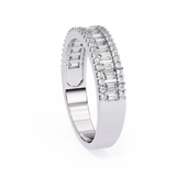 WOKE™ 1.09 carat round and baguette cut Lab grown diamond half band in 14k gold