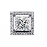 WOKE ™ VVS-F Lab Grown Princess cut Moissanite Halo Studs in 14/18k Gold (Copy)