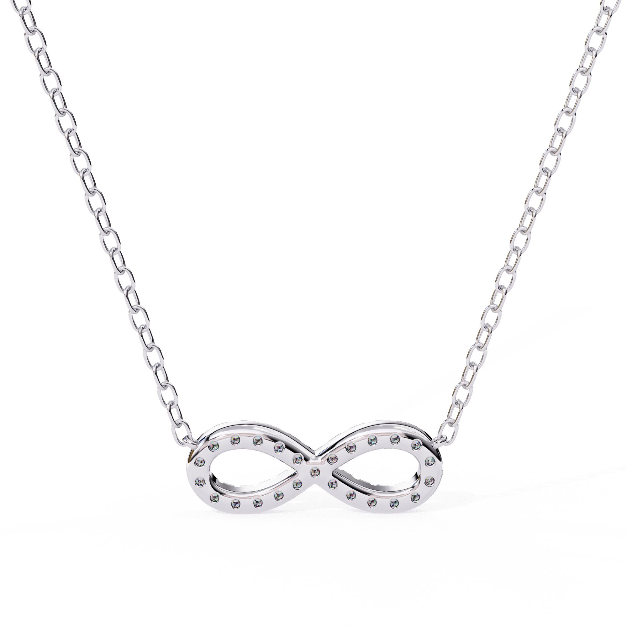 WOKE ™ VVS-F Lab Grown Diamond .45 Carat Round infinity pendant