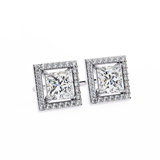 WOKE ™ VVS-F Lab Grown Princess cut Moissanite Halo Studs in 14/18k Gold (Copy)