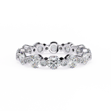 WOKE™ 1.29 carat round and baguette cut Lab grown diamond half band in 14k gold
