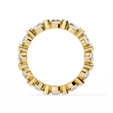 WOKE™ 1.29 carat round and baguette cut Lab grown diamond half band in 14k gold