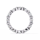 WOKE™ 1.29 carat round and baguette cut Lab grown diamond half band in 14k gold
