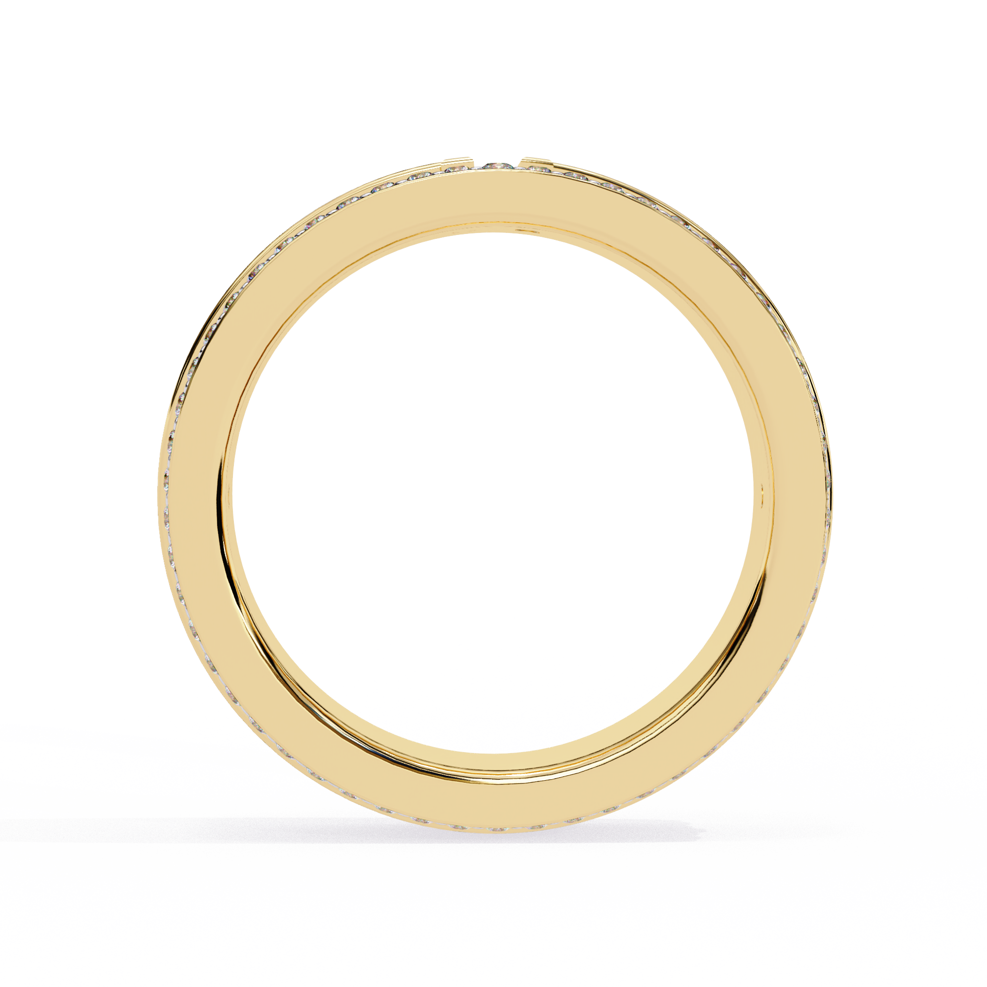 WOKE™ 1.29 carat round and baguette cut Lab grown diamond half band in 14k gold