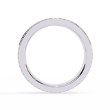 WOKE™ 1.29 carat round and baguette cut Lab grown diamond half band in 14k gold