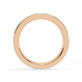 WOKE™ 1.29 carat round and baguette cut Lab grown diamond half band in 14k gold