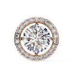 WOKE ™ HALO Round cut Moissanite