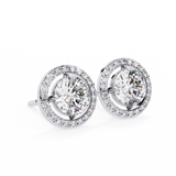 WOKE ™ HALO Round cut Moissanite