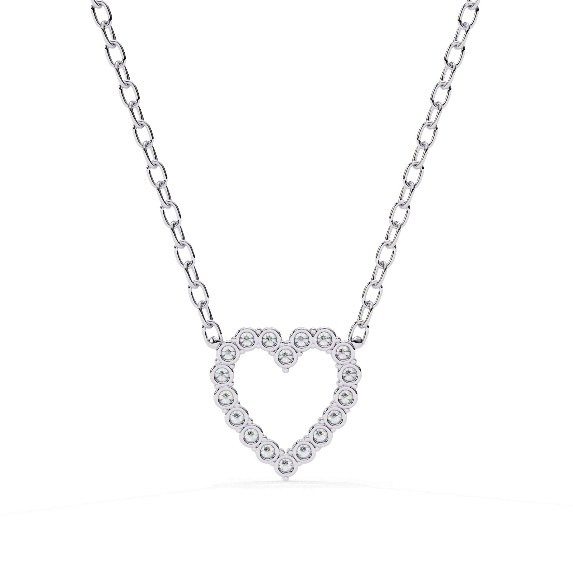 WOKE ™ VVS-F Lab Grown Diamond .45 Carat Round Heart pendant