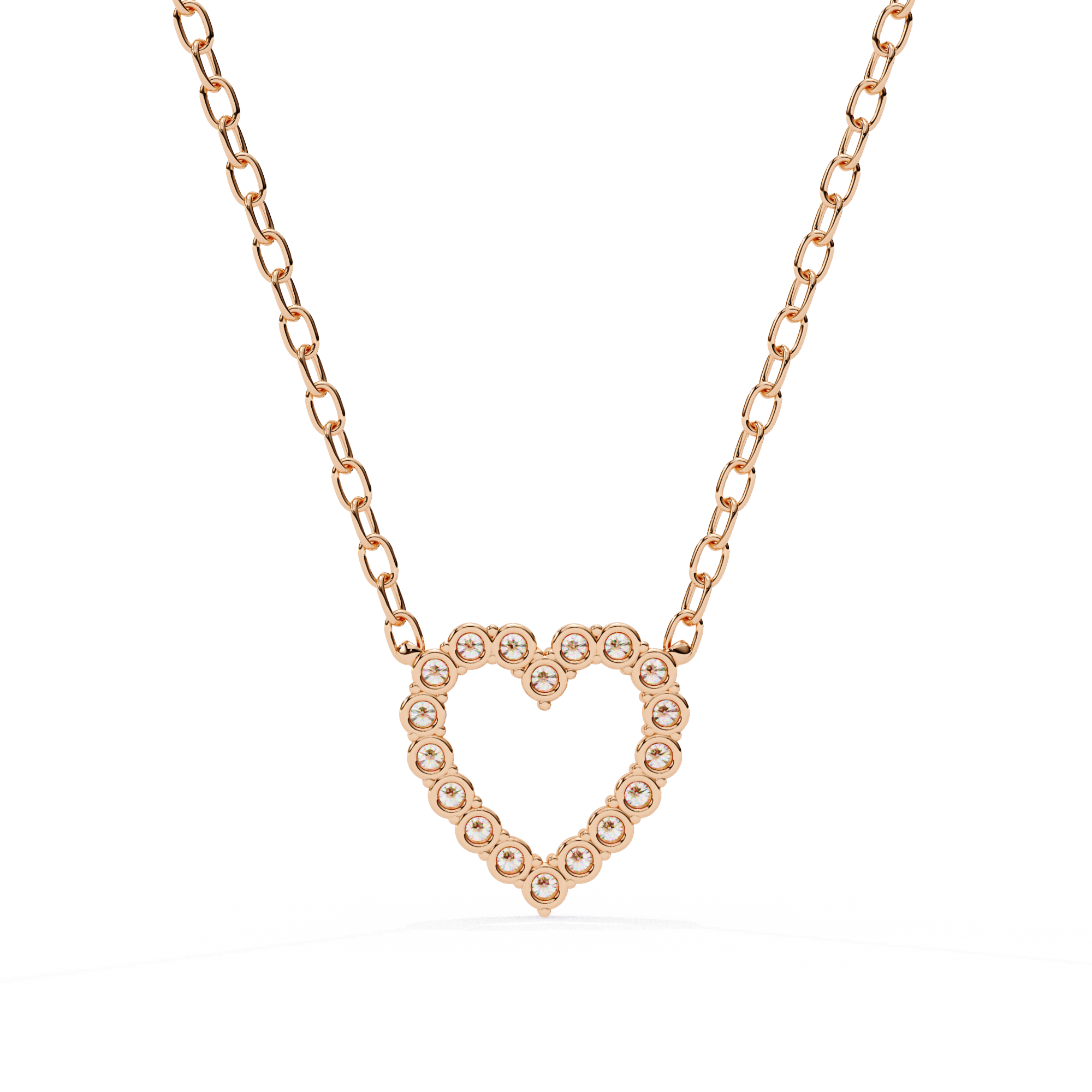 WOKE ™ VVS-F Lab Grown Diamond .45 Carat Round Heart pendant