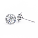 WOKE ™ HALO Round cut Moissanite