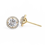 WOKE ™ HALO Round cut Moissanite