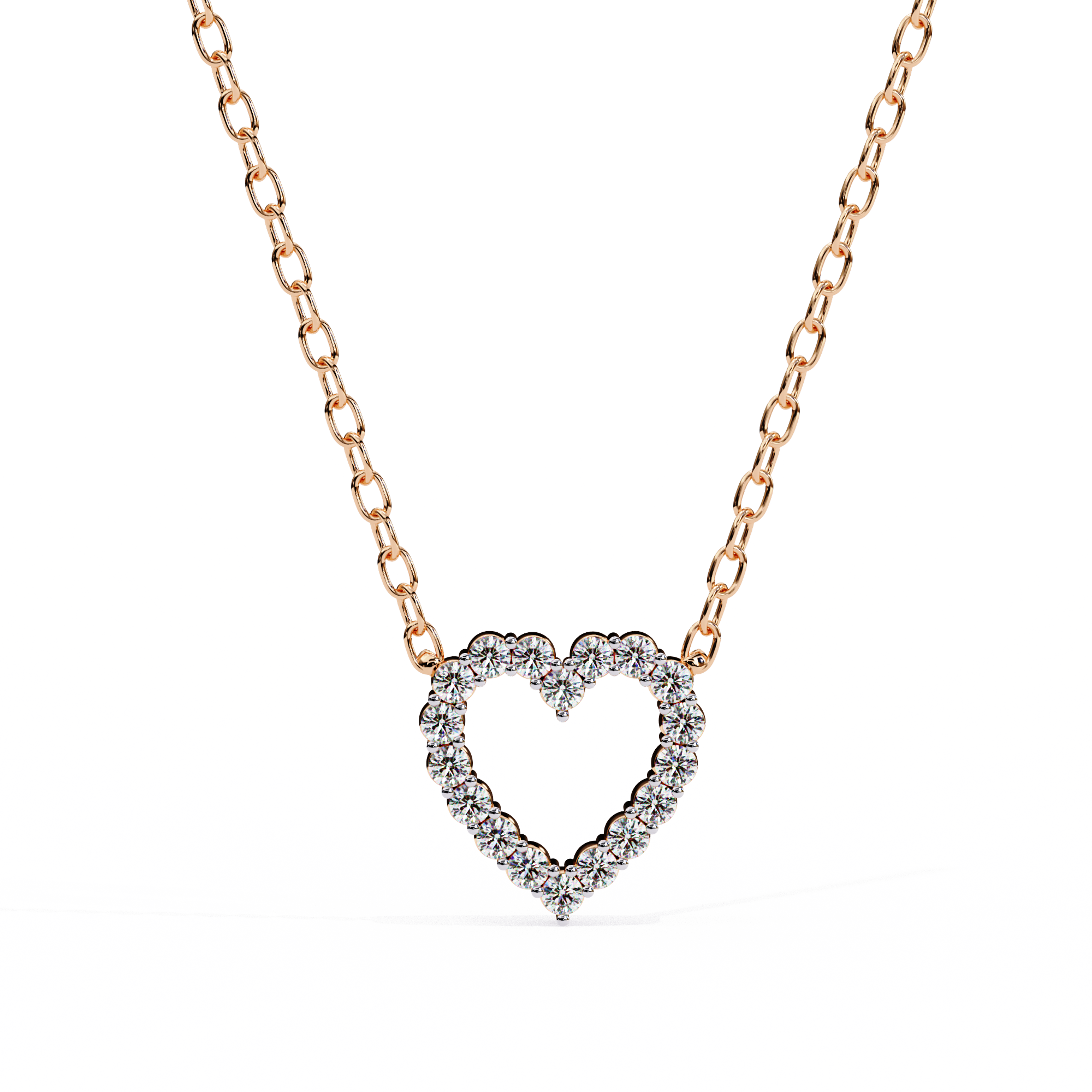 WOKE ™ VVS-F Lab Grown Diamond .45 Carat Round Heart pendant